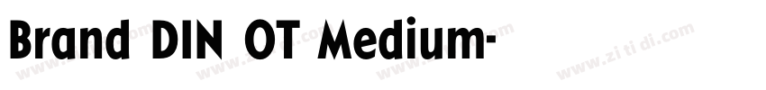 Brand DIN OT Medium字体转换